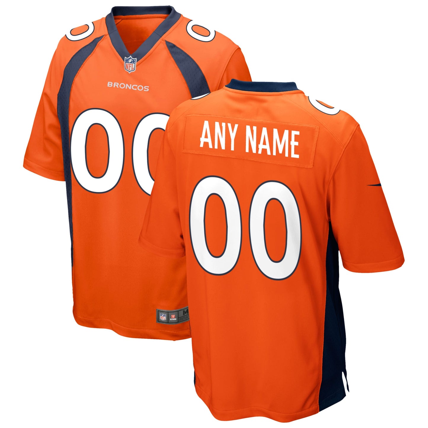 Denver Broncos Nike Custom Game Jersey - Orange