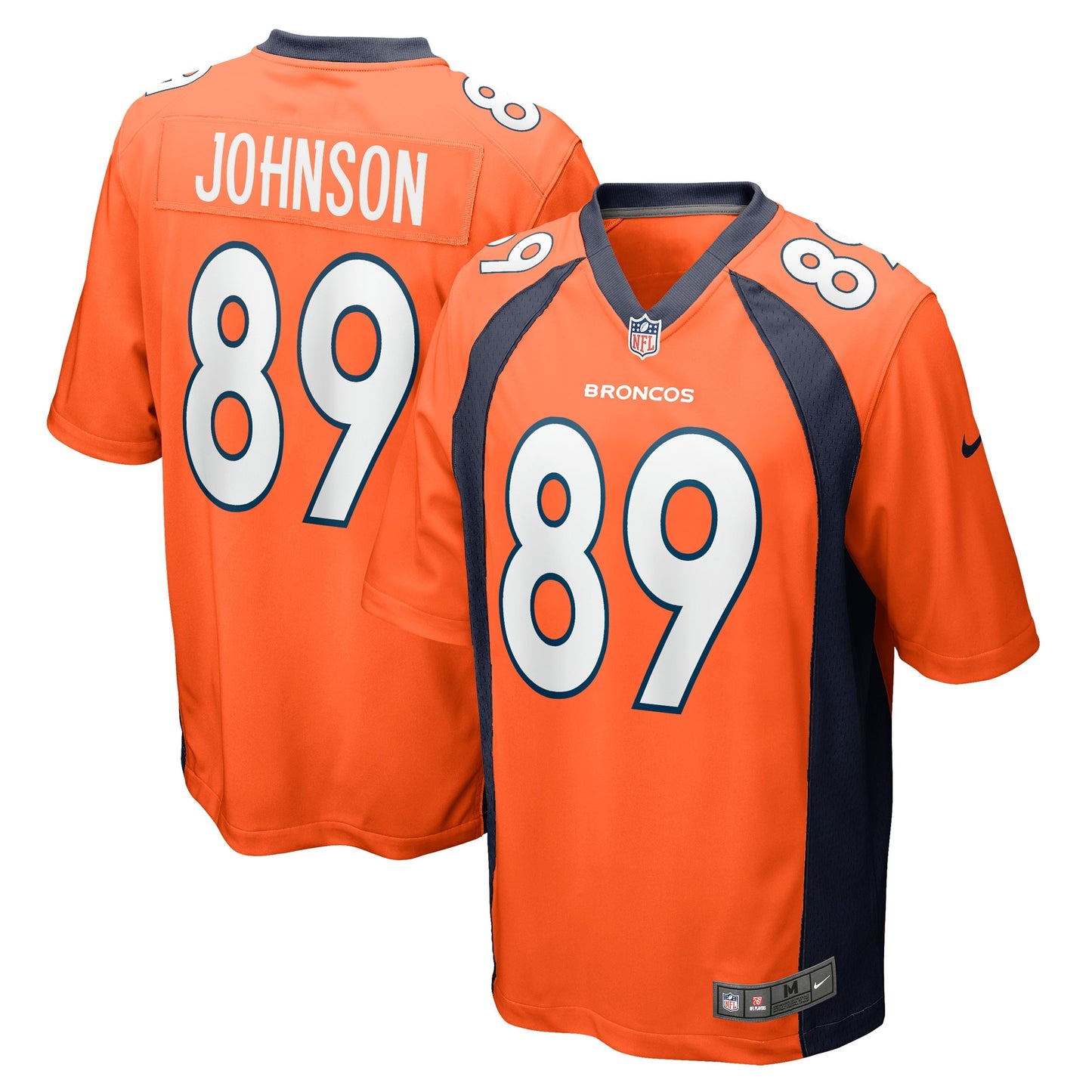 Brandon Johnson Denver Broncos Nike Game Player Jersey - Orange