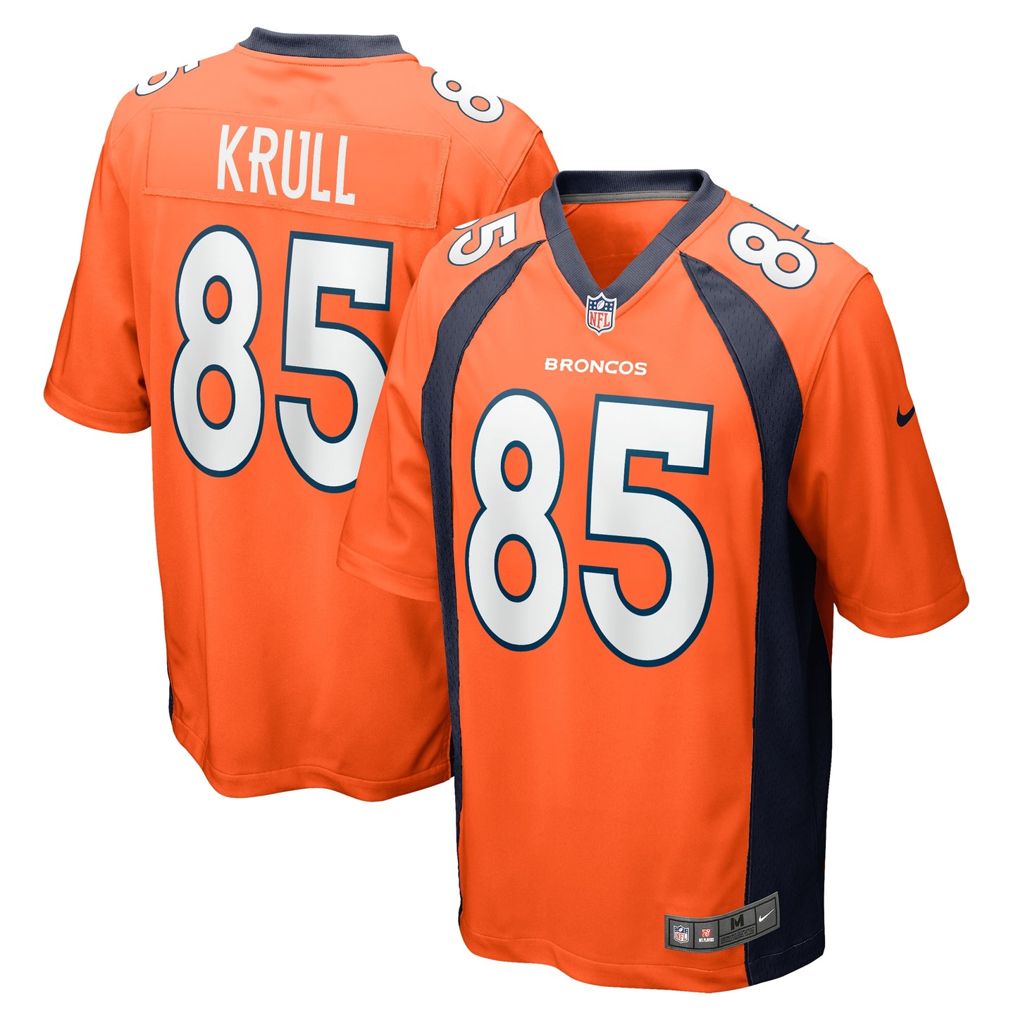 Lucas Krull Denver Broncos Nike Team Game Jersey -  Orange