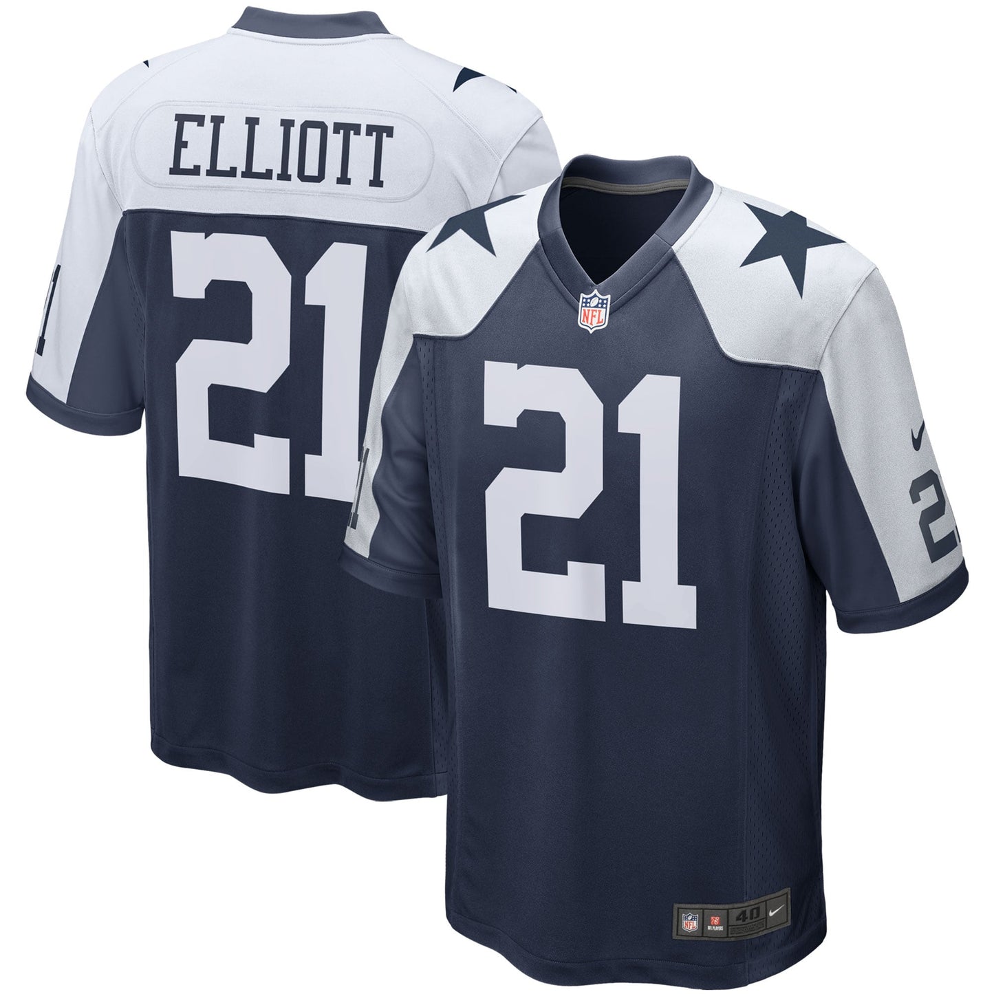 Ezekiel Elliott Dallas Cowboys Nike Alternate Game Team Jersey - Navy