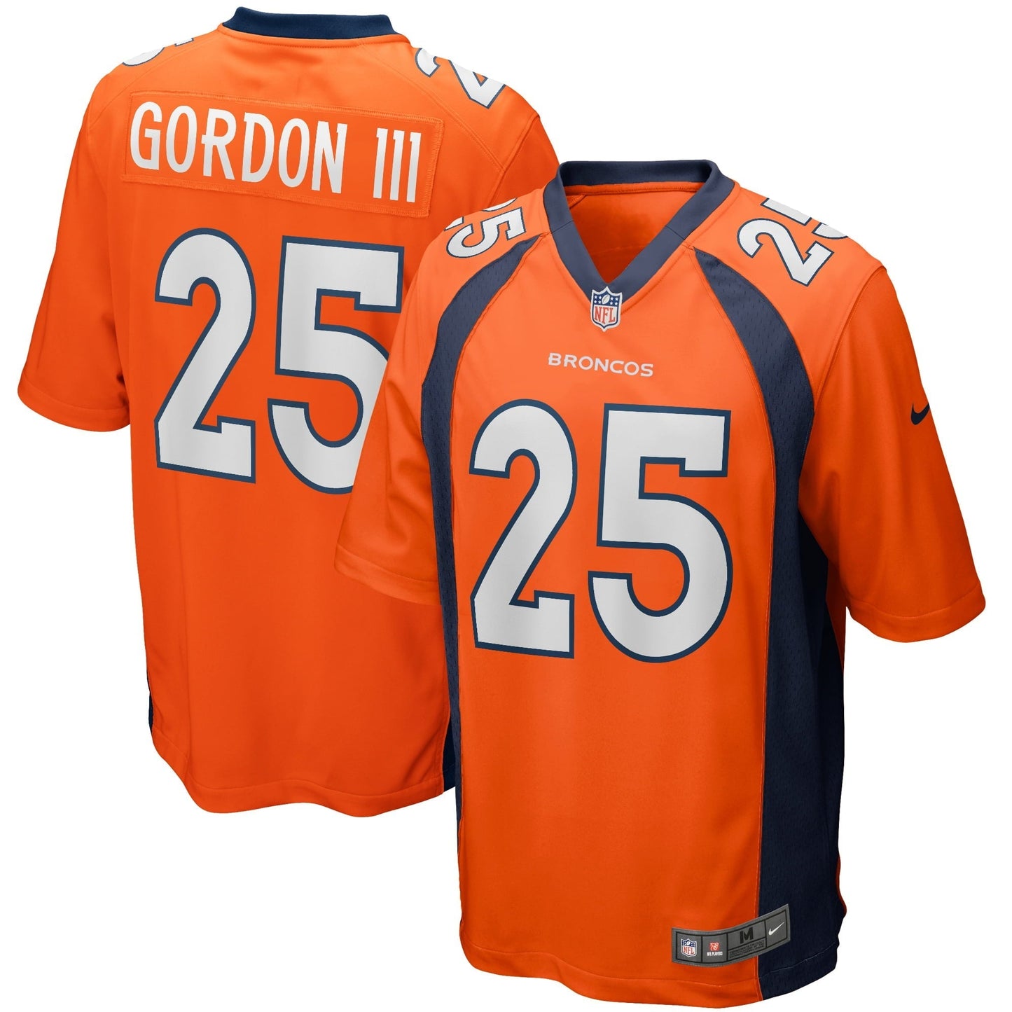 Men's Nike Melvin Gordon III Orange Denver Broncos Game Jersey