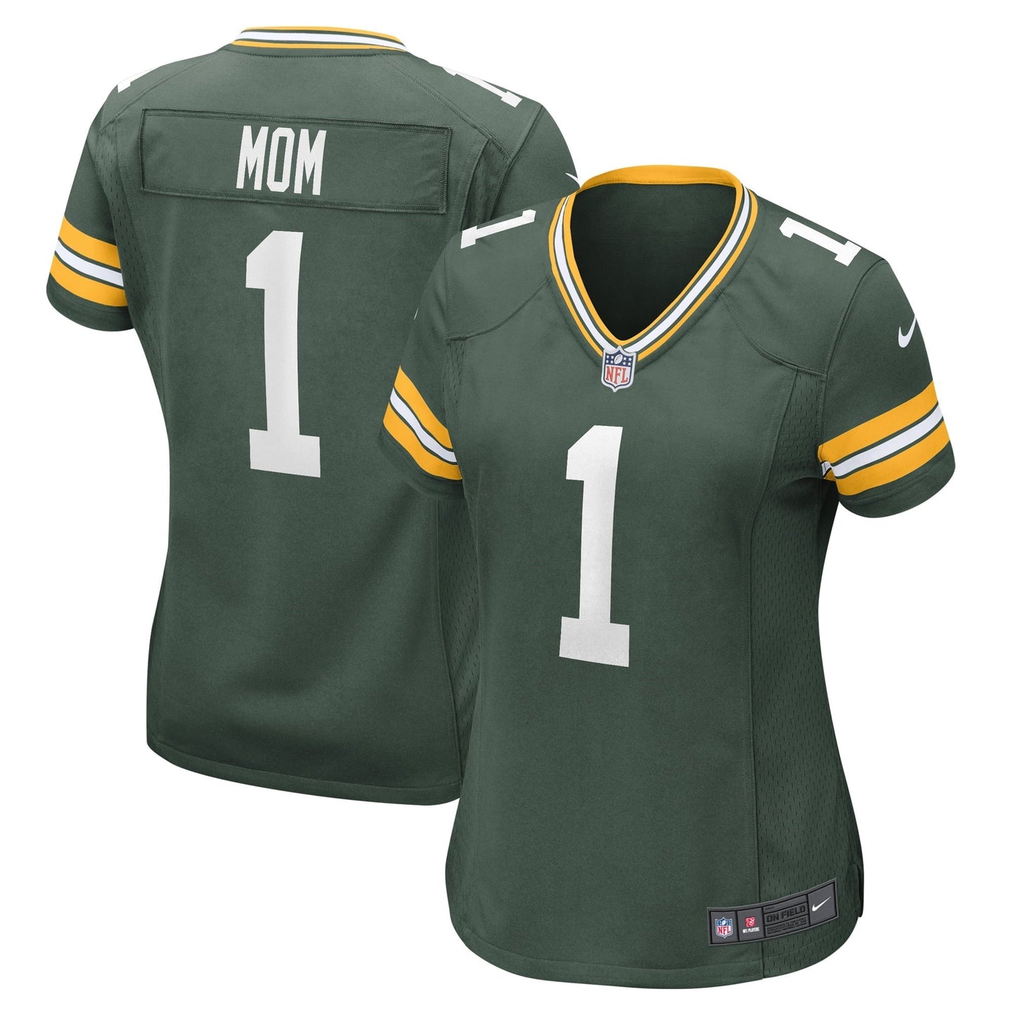Women's Nike Number 1 Mom Green Green Bay Packers Game Jersey