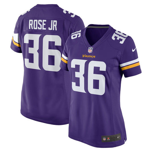A.J. Rose Jr. Minnesota Vikings Nike Women's Game Player Jersey - Purple