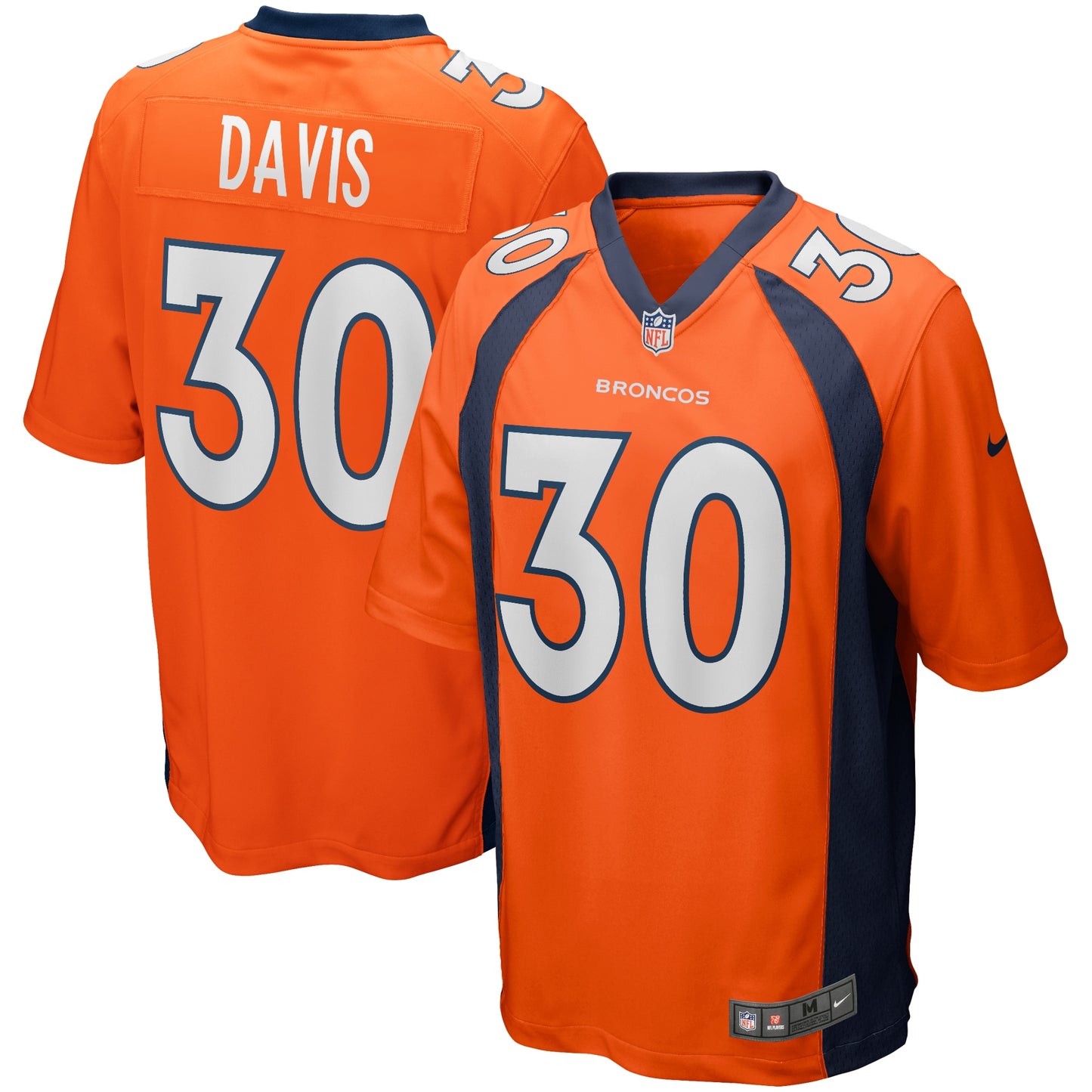 Terrell Davis Denver Broncos Nike Game Retired Player Jersey - Orange