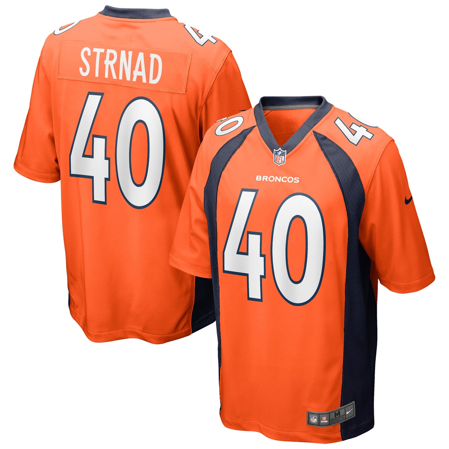 Justin Strnad Denver Broncos Nike Game Jersey - Orange