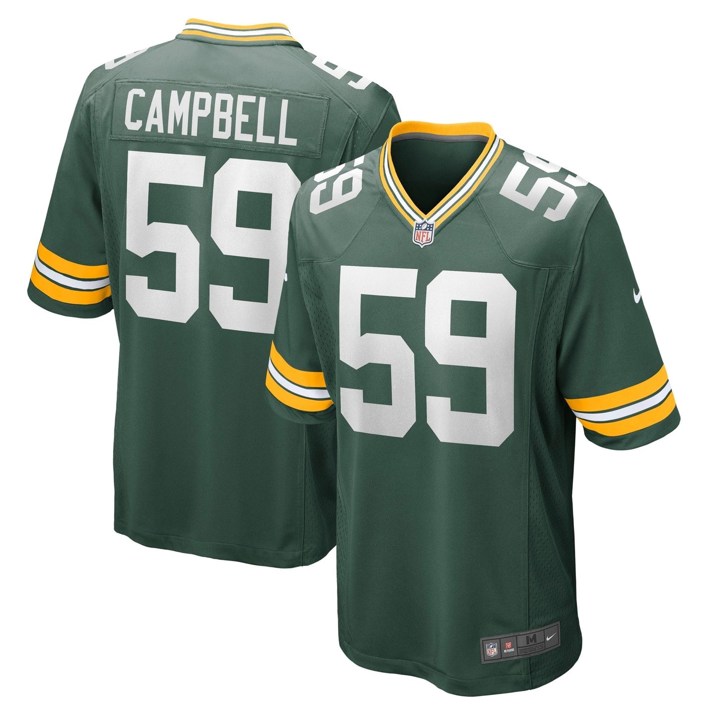 Men's Nike De'Vondre Campbell Green Green Bay Packers Game Jersey