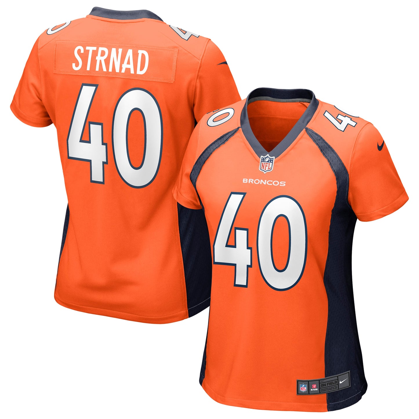 Justin Strnad Denver Broncos Nike Women's Game Jersey - Orange