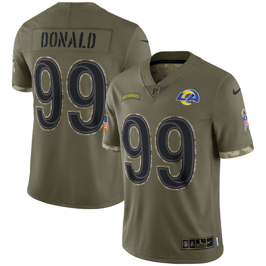 Aaron Donald Los Angeles Rams Nike 2022 Salute To Service Limited Jersey - Olive