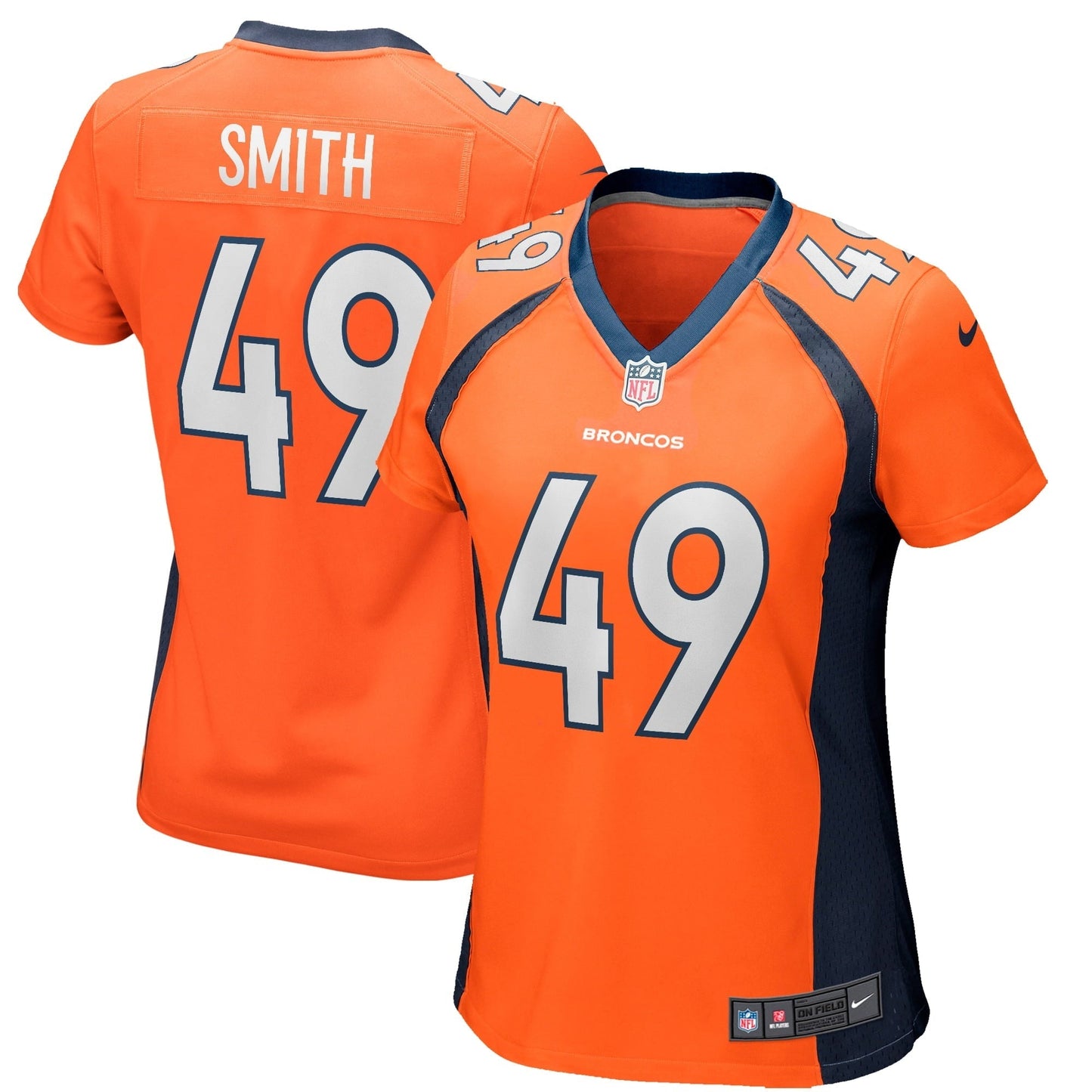 Women's Nike Dennis Smith Orange Denver Broncos Game Retired Player Jersey