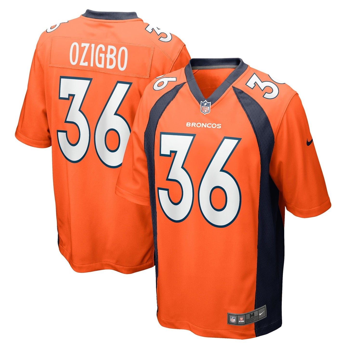 Men's Nike Devine Ozigbo Orange Denver Broncos Game Player Jersey