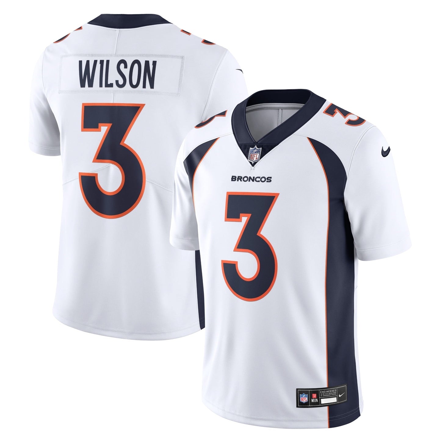 Men's Nike  Russell Wilson  White Denver Broncos  Vapor Untouchable Limited Jersey