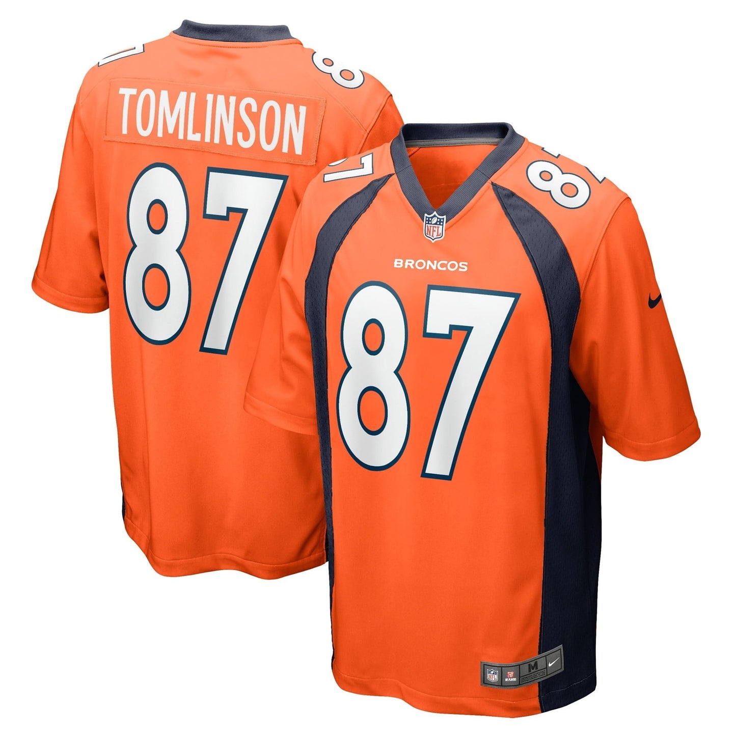 Men's Nike Eric Tomlinson Orange Denver Broncos Game Player Jersey
