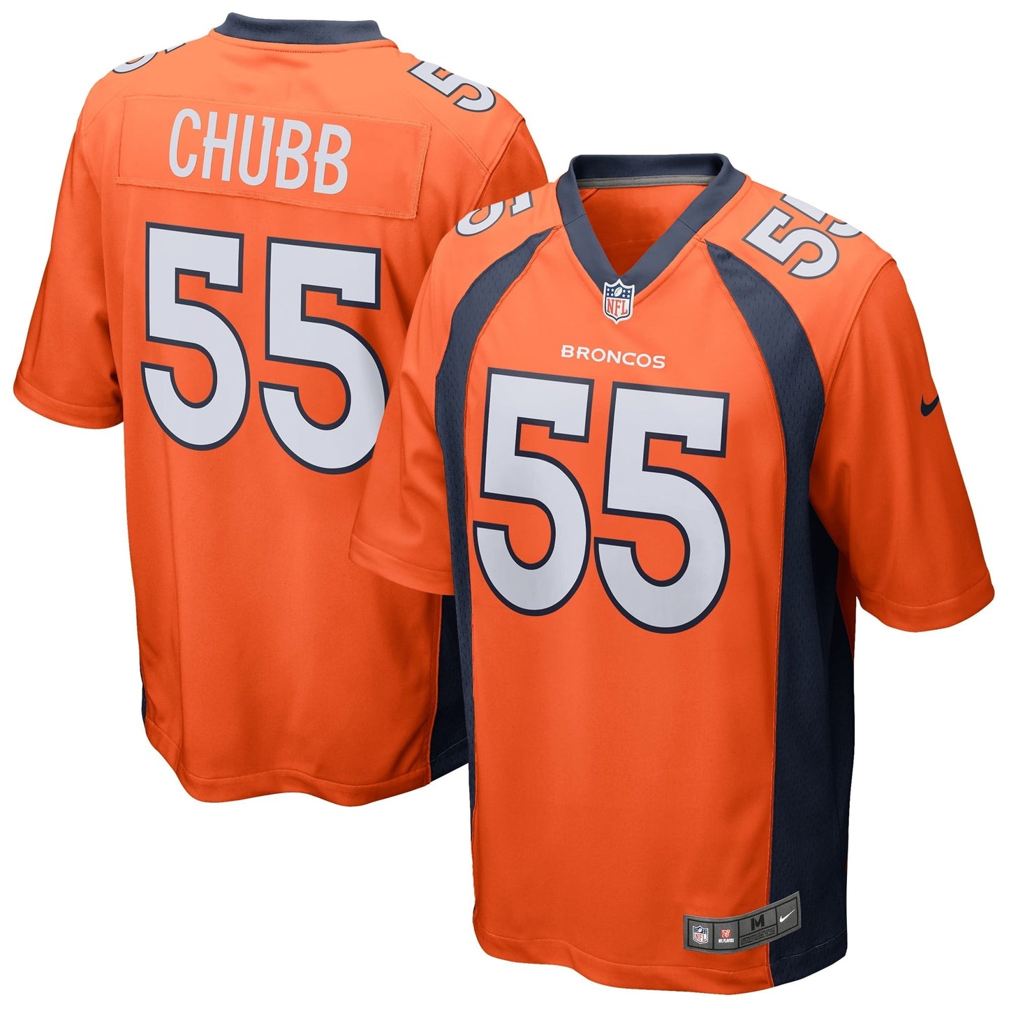 Men's Nike Bradley Chubb Orange Denver Broncos Game Jersey