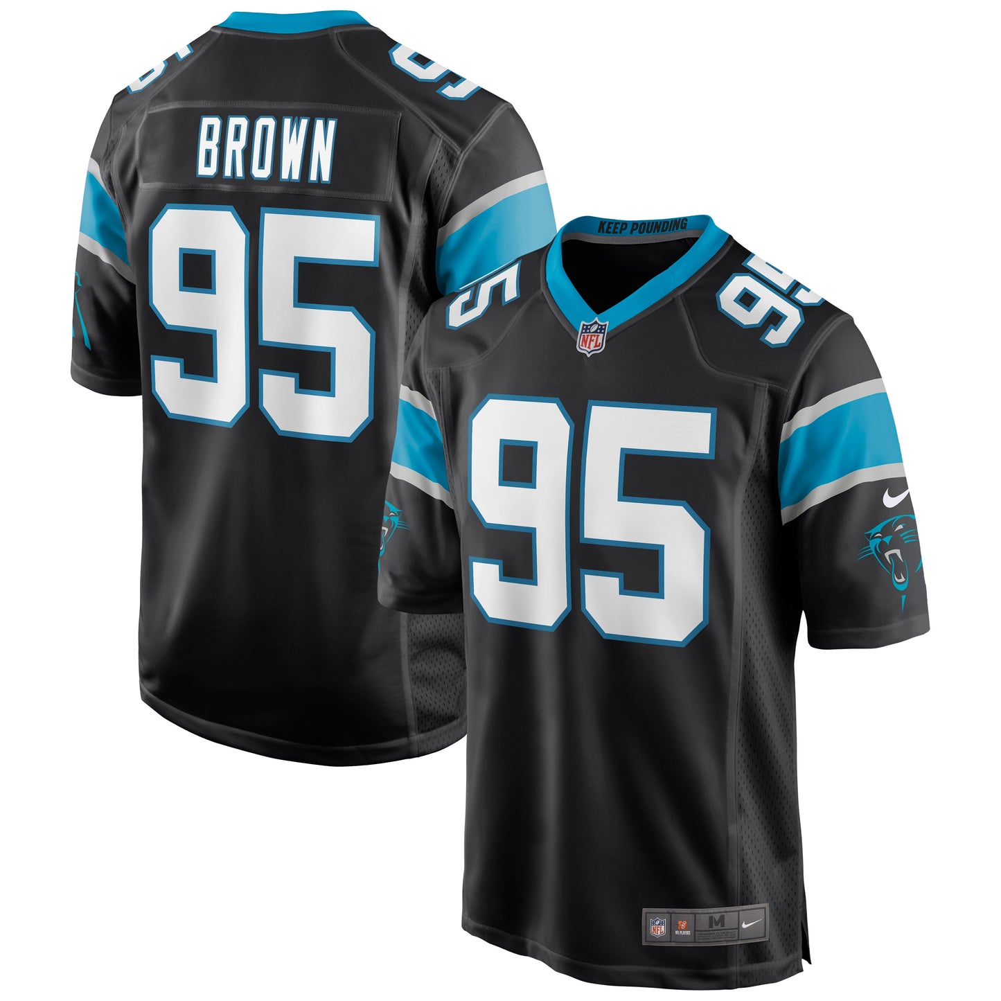 Derrick Brown Carolina Panthers Nike Player Game Jersey - Black