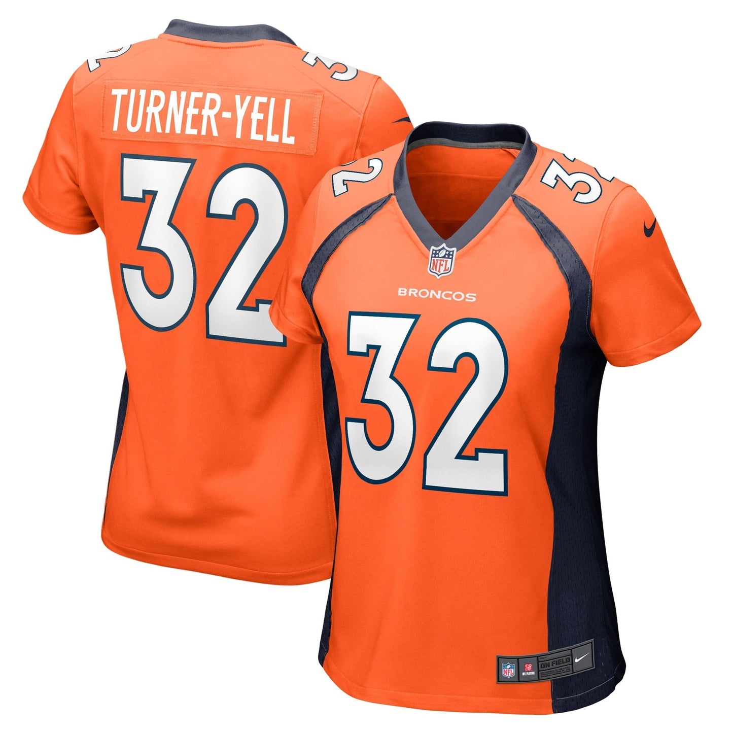 Women's Nike Delarrin Turner-Yell Orange Denver Broncos Game Player Jersey