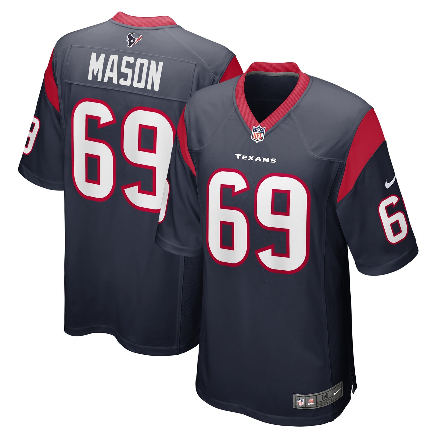 Shaq Mason Houston Texans Nike Game Player Jersey - Navy