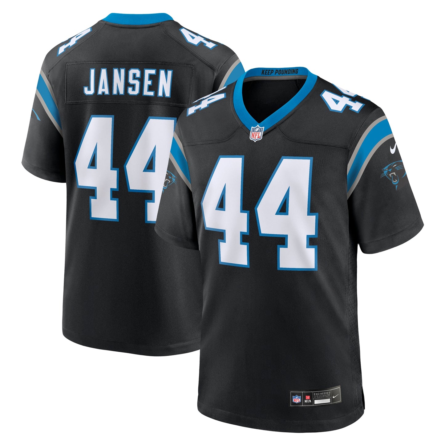 J.J. Jansen Carolina Panthers Nike Team Game Jersey - Black